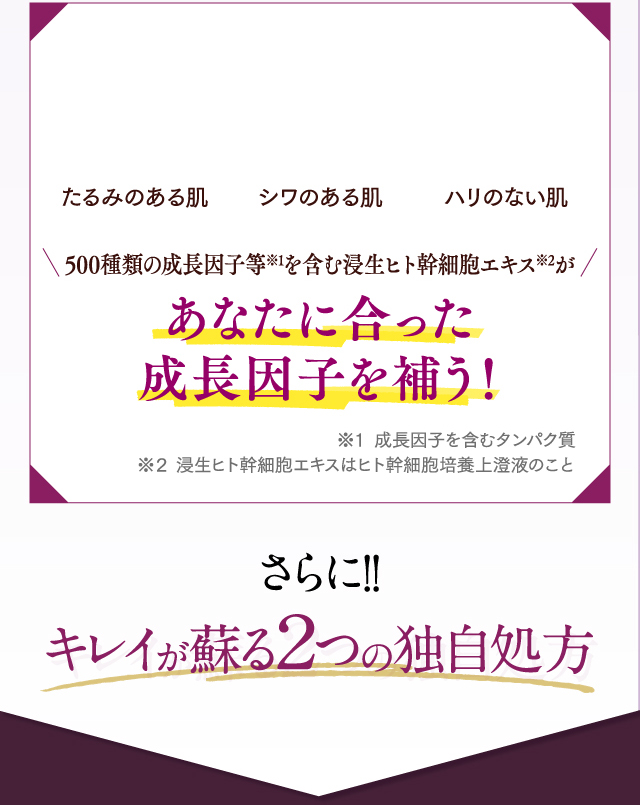 あなたに合った成長因子を補う